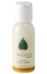 Sunflower body wash trial size