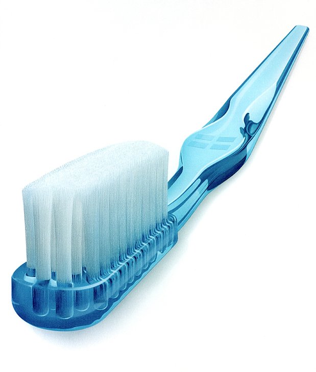 blue toothbrush